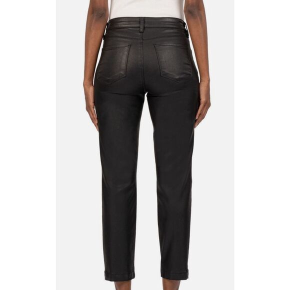 Kut from the Kloth NWT jeans size 12 mid rise Reese straight leg ankle - black c - Picture 3 of 6